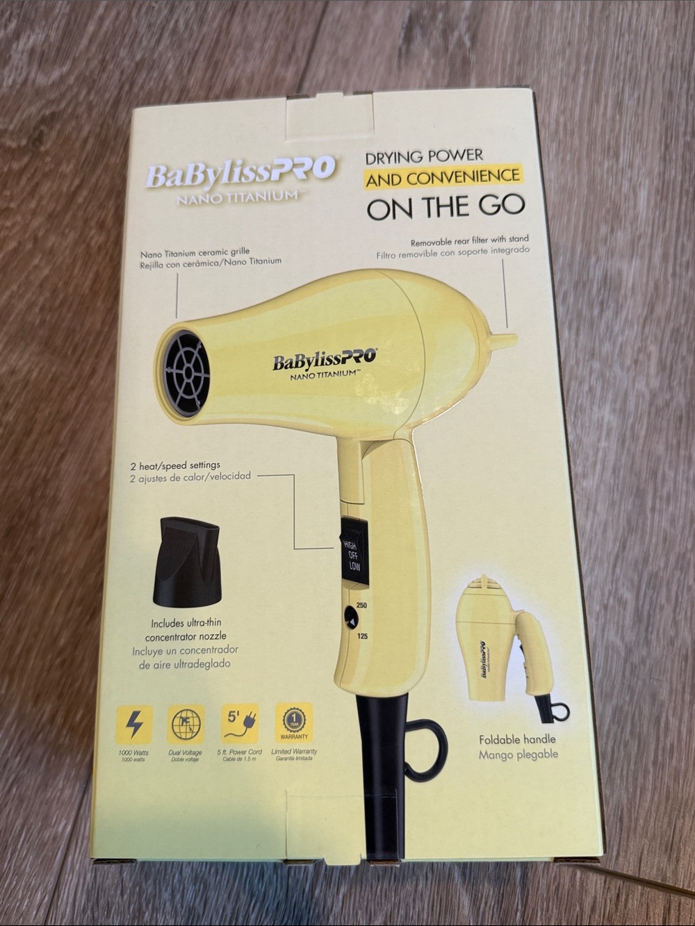 BaBylissPRO Lemon Meringue Travel Blowdryer - Picture 5 of 5